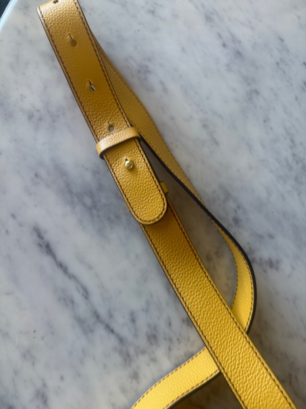 See By Chloé Yellow Mini Bucket Bag with Woven Charm - Picture 8 of 12
